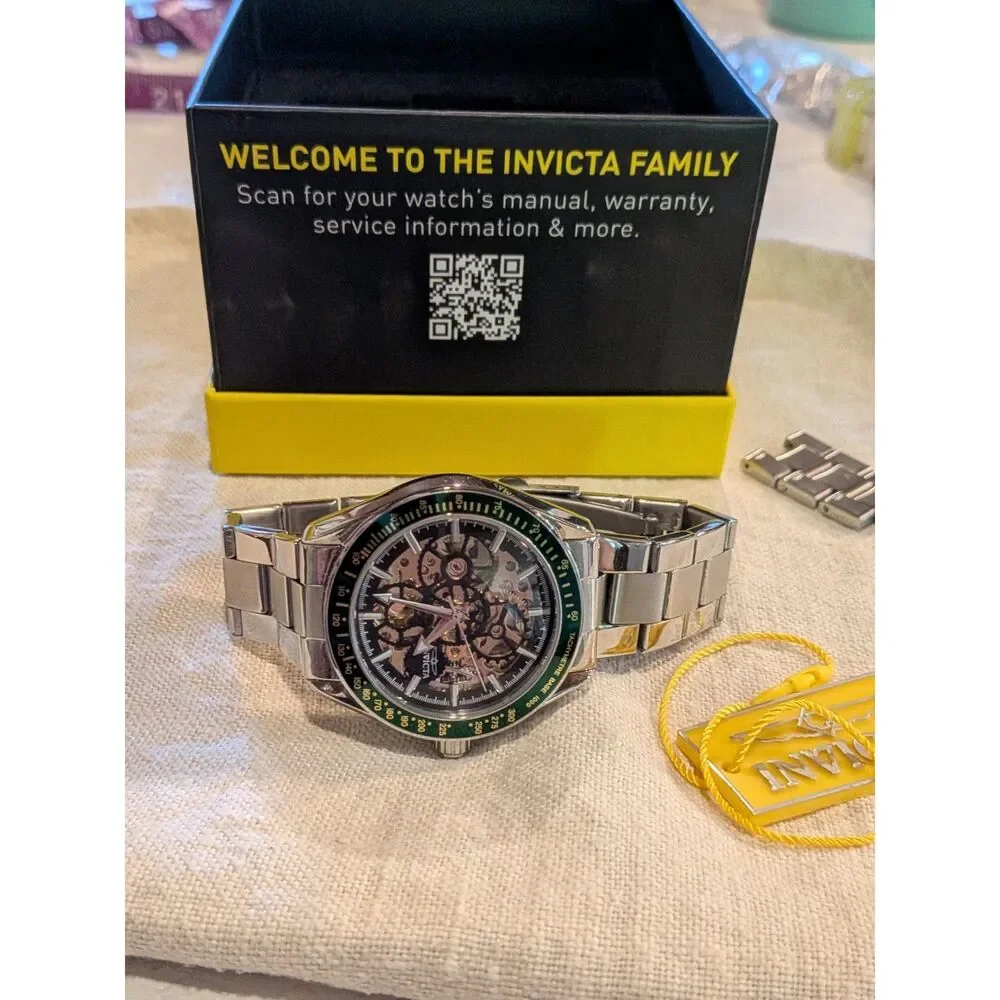 NEW Invicta Objet D'Art Excelsior Automatic Skeleton Watch Model 69452 with Box
